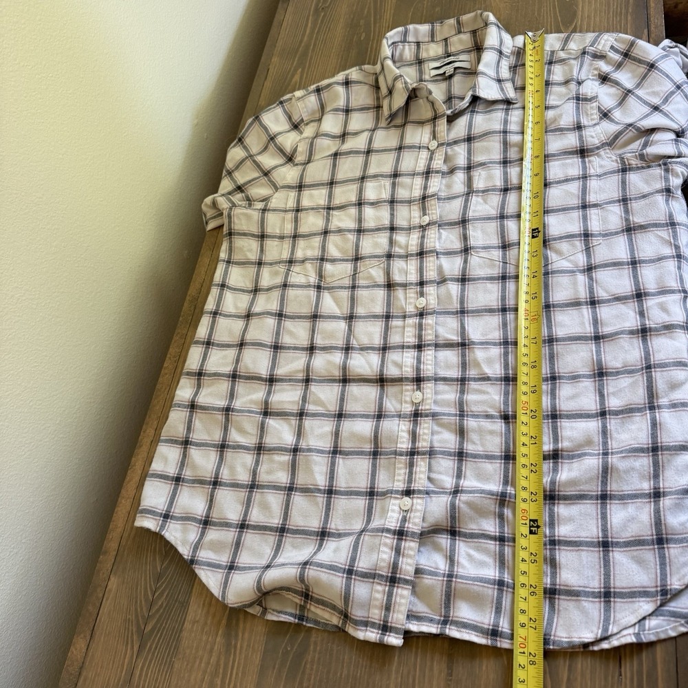Madewell Womens Large Classic Fit Plaid Long Sleeve Flannel Button Up Shirt - Picture 7 of 7